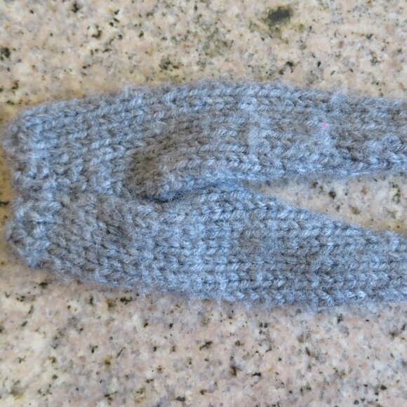 Vintage Hand Knit Grey Pants for 12" Barbie Shape Doll (K732) - Picture 2 of 2